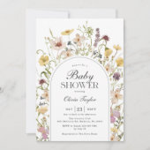 Invitation Arche fleur sauvage Baby shower Floral (Devant)
