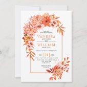 Invitation Arche fleurie avec mariage de automne de guirlande (Devant)