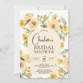 Invitation Arche fleurie de tournesol jaune chic douche nupti (Devant)