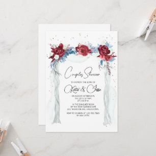 Invitation Arche Florale Bourguignonne Couples Shower