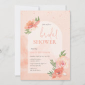 Invitation Arche florale de Fête des mariées blanchie à l'eau (Devant)