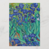 Invitation Arche florale de première communion Iris bleus Van (Dos)