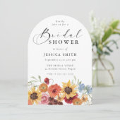 Invitation Arche Florale Moderne de Mariage Printanier  (Debout devant)