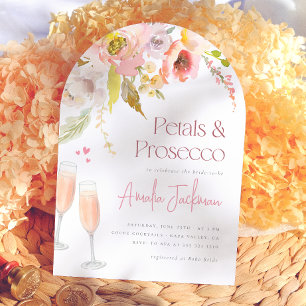 Invitation Arche florale 'Pétales & Prosecco' pour une Baby S