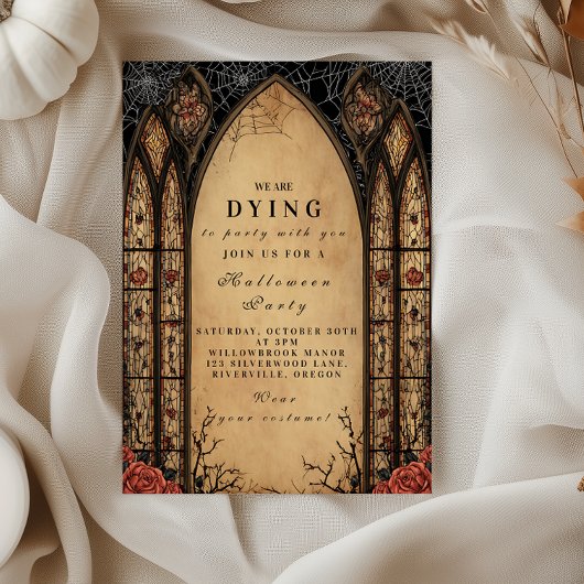 Invitation Arche gothique effrayante Halloween