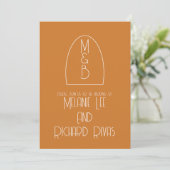 Invitation   Arche initiale de mariage en terre cuite  (Debout devant)