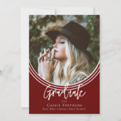 Invitation Arche invertie tendance Script Graduate Photo Maro (Devant)