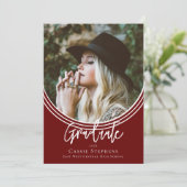 Invitation Arche invertie tendance Script Graduate Photo Maro (Debout devant)