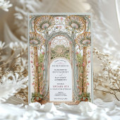 Invitation Arche Mariage Art Nouveau