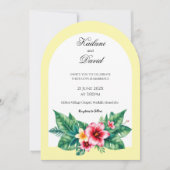 Invitation Arche mariage avec portrait en couple (Devant)