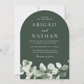 Invitation Arche Mariage feuille verte (Devant)