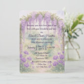 Invitation Arche Mariage Wisteria dans un jardin d'été (Debout devant)
