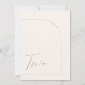 Invitation Arche minimaliste Boho moderne Tableau Deux Numéro (Dos)