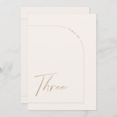 Invitation Arche moderne Boho Tableau Trois Numéro de tableau (Devant / Derrière)