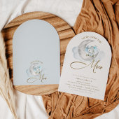 Invitation Arché Nous sommes au-dessus du Baby shower Eléphan