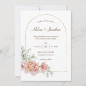 Invitation Arche or Floral Aquarelle Pastel Boho Mariage (Devant)