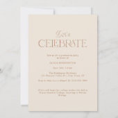 Invitation Arche photo beige moderne Partie minimale de gradu (Dos)