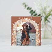 Invitation Arche photo de grade en terre cuite pampas botaniq (Debout devant)