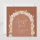 Invitation Arche photo de grade en terre cuite pampas botaniq (Dos)