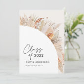 Invitation Arche photo de grade en terre cuite pampas botaniq (Debout devant)