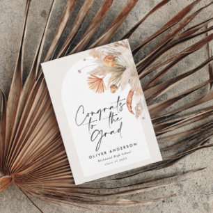 Invitation Arche photo de grade en terre cuite pampas botaniq