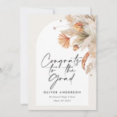 Invitation Arche photo de grade en terre cuite pampas botaniq (Devant)