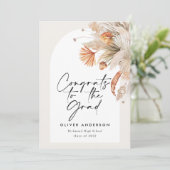 Invitation Arche photo de grade en terre cuite pampas botaniq (Debout devant)