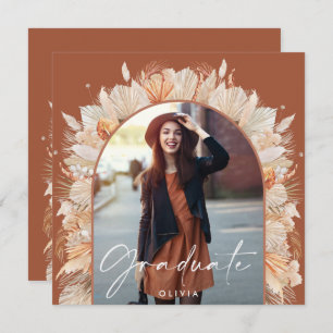 Invitation Arche photo de grade en terre cuite pampas botaniq