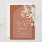 Invitation Arche photo de grade en terre cuite pampas botaniq (Devant)