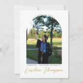 Invitation Arche photo et collage de script or moderne (Devant)