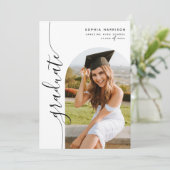 Invitation Arche photo moderne Diplôme de script vertical (Debout devant)