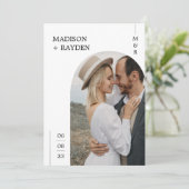 Invitation Arche photo moderne Simple minimaliste Mariage (Debout devant)