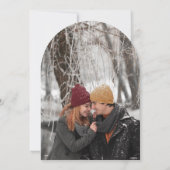 Invitation Arche photo Rustique Floral Pinecone (Dos)