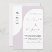Invitation Arche rose et Mariage de calligraphie (Devant)