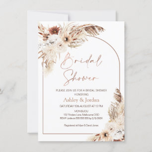 Invitation Arche rose Gold Arch Terracotta Boho Douche Floral
