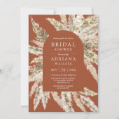 Invitation Arche rustique boho Pampas en terre cuite pour une (Devant)