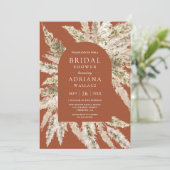 Invitation Arche rustique boho Pampas en terre cuite pour une (Debout devant)