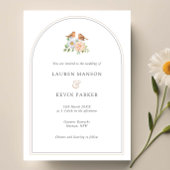 Invitation Arche simple classique amour oiseaux mariage