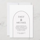 Invitation Arche simple moderne avec Mariage photo (Devant)
