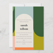 Invitation Arche Super Retro Abstraite N'importe quel âge Ann (Devant)