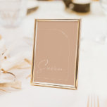 Invitation Arche Tan Boho moderne Tableau Sept Numéro de tabl<br><div class="desc">Designed to coordinate with the "Arches Minimum" Wedding Invite Collection. To change details,  click "détails". To move the text or change the size,  font,  or color,  click "Edit using Design Tool". View the collection link on this page to see all of the matching items in this beautiful design.</div>