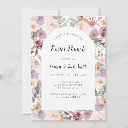 Invitation Arche Vintage de Pâques (Devant)