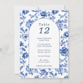 Invitation Arche vintage rangement tableau de sièges fleuris (Devant)