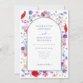 Invitation Arche violette Fleur sauvage moderne (Devant)