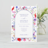 Invitation Arche violette Fleur sauvage moderne (Debout devant)