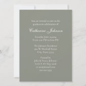 Invitation Arched Sage Green Floral Graduation (Dos)