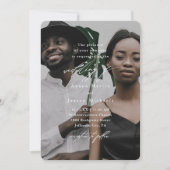 Invitation Arches bleues modernes Un Mariage photo (Devant)