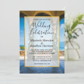 Invitation Arches de mariage de destination en Italie élégant (Debout devant)