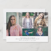 Invitation Arches d'or | Photo Calligraphie Graduation Sage (Dos)