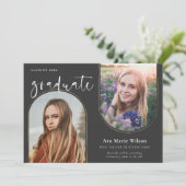 Invitation Arches dorées | Multi-Photo Graduation de Calligra (Debout devant)